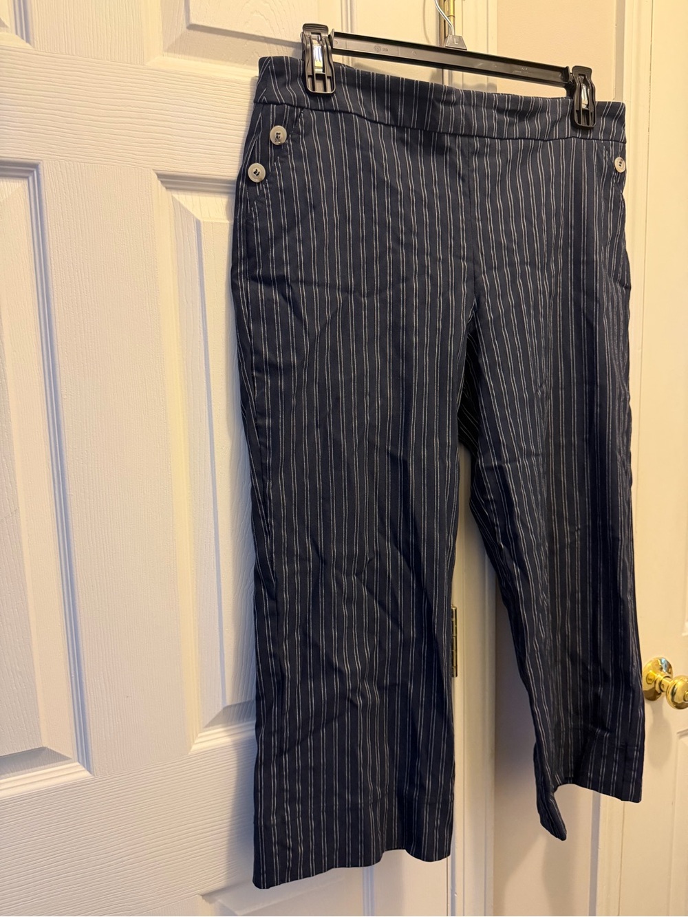 Attyre women’s Navy Pinstripe Casual Trousers